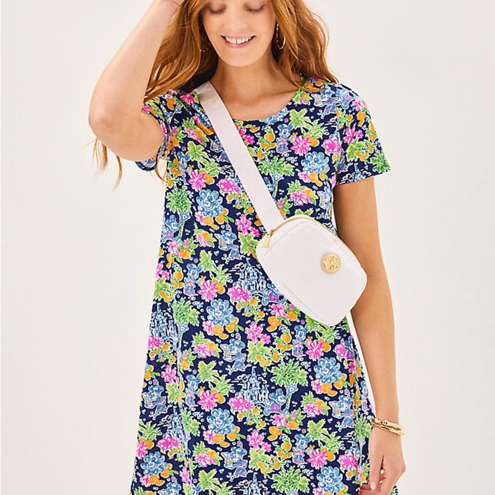 NWT Lilly Pulitzer Cody TShirt Dress Aegean Navy Lilly Loves Disney XXS